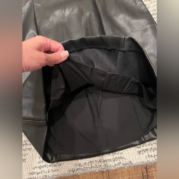 Endless Rose Black Faux Leather Mini Dress - Picture 7 of 12